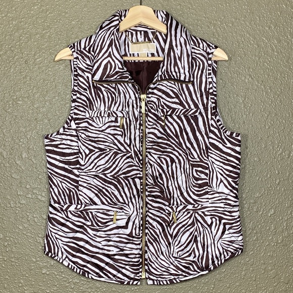 MICHAEL KORS Zebra Puffer Vest - Picture 2 of 11